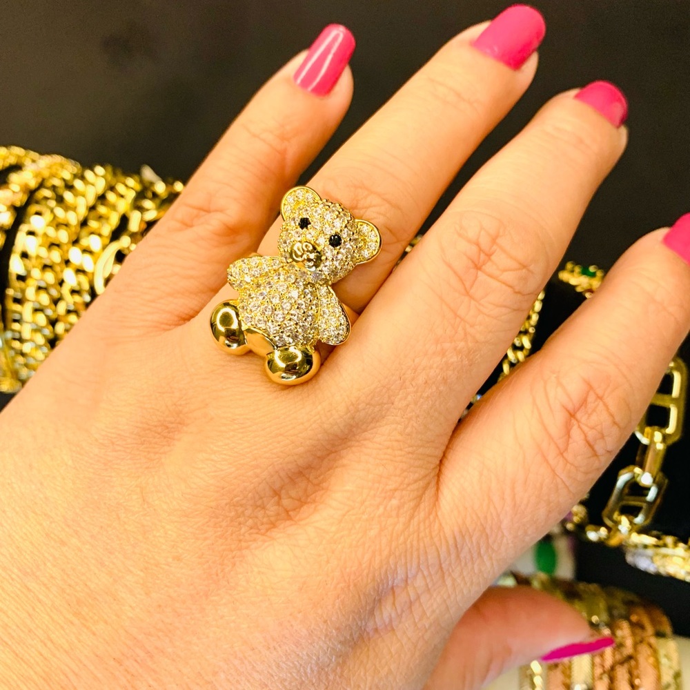 Gold Filled Teddy Bear Ring Size 7, 8 and 9